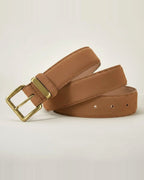 the anchor — camel suede belt, coiled