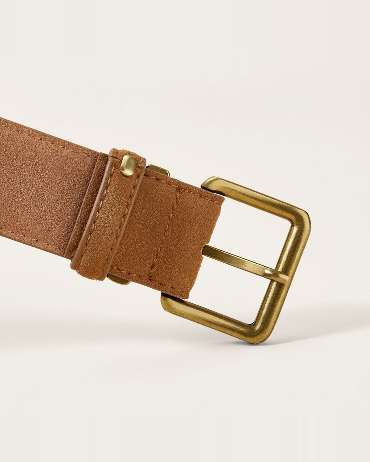 the anchor: brushed brass buckle and suede strap