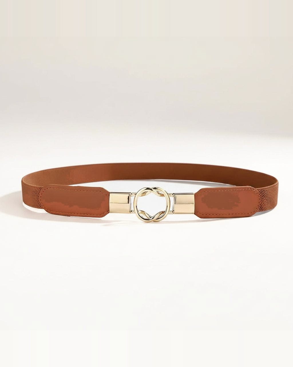 the hoop: camel suede belt, coiled