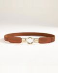 the hoop: camel suede belt, coiled