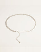 the pave: pave rhinestone waist chain, coiled