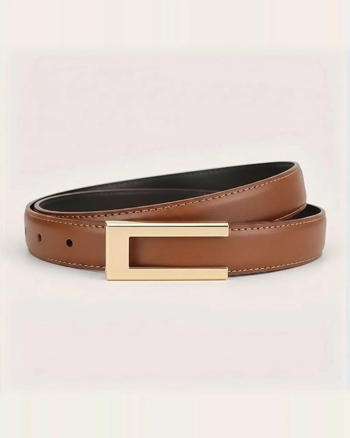 the rule: cognac belt, coiled