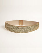the snap: gold glitter waist band, laid flat